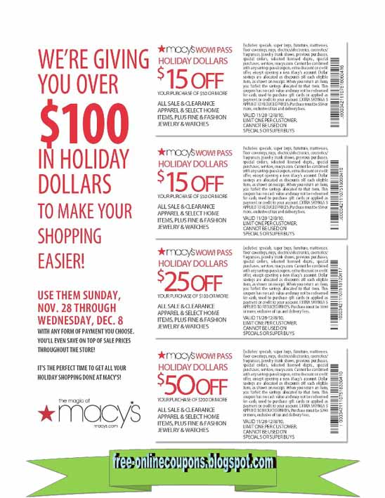 Printable Coupons 2020 Macy's Coupons