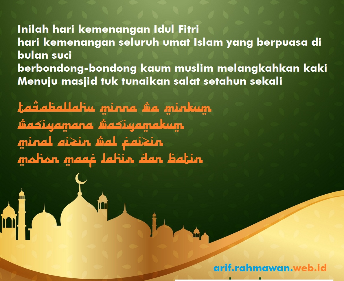 Puisi Pendek Idul Fitri - Puisi Tentang