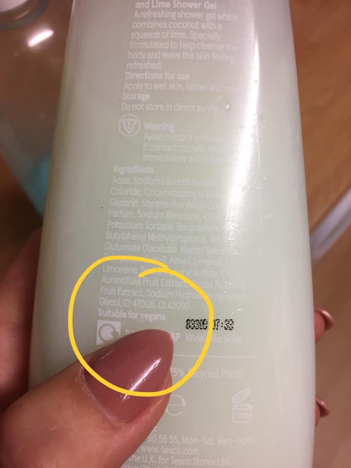 The Vegan Magpie Tesco toiletries marked vegan!