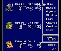 Final Fantasy IV - Menú