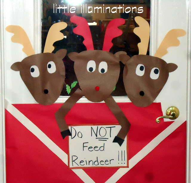 Little illuminations: reindeer stable door decoration little illuminations: Reindeer Stable Door Decoration