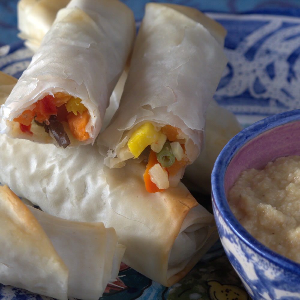 Food & Family Phyllo Spring Rolls Recipe