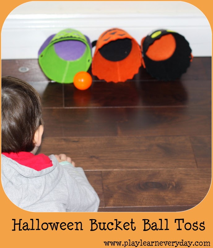 Halloween Bucket Ball Toss Play and Learn Every Day
