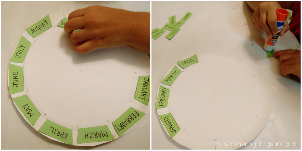 The Joy of Sharing Paper Plate Wheel Calendar