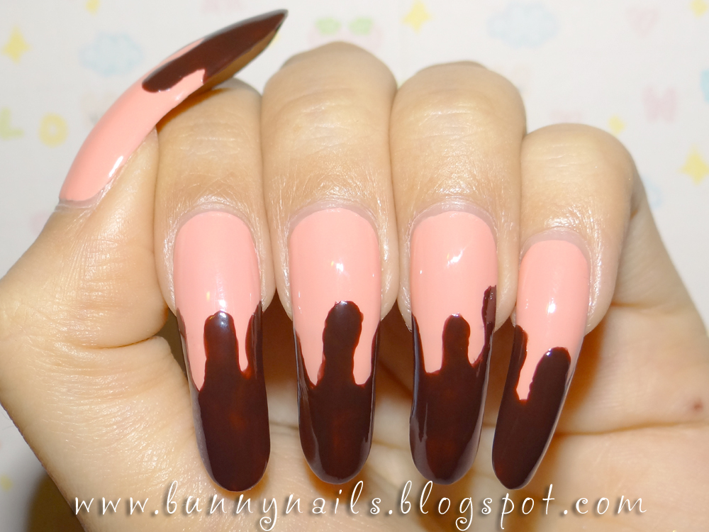 Bunny Nails Chocolate dipped w/ Candy Nail Art & How To