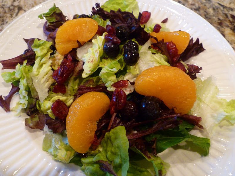 Only From Scratch Mixed Greens and Fruit Salad with Sweet Fruity Salad
