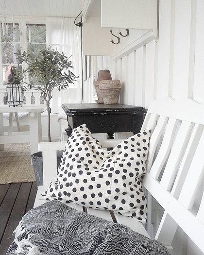 Marie's whitewashed cottage in Sweden