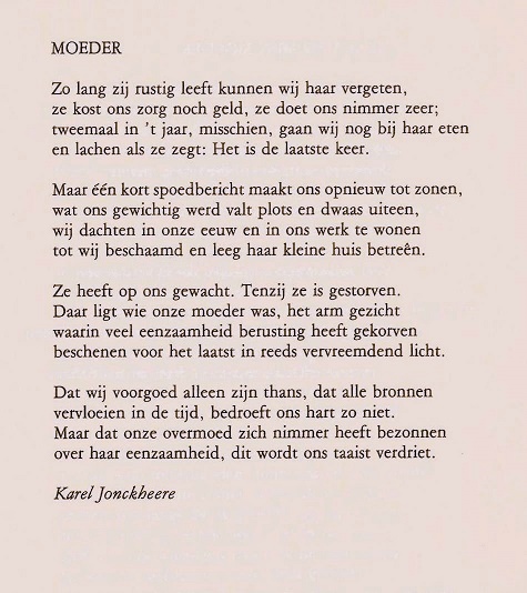Leven In Poezie Moeder Karel Jonckheere