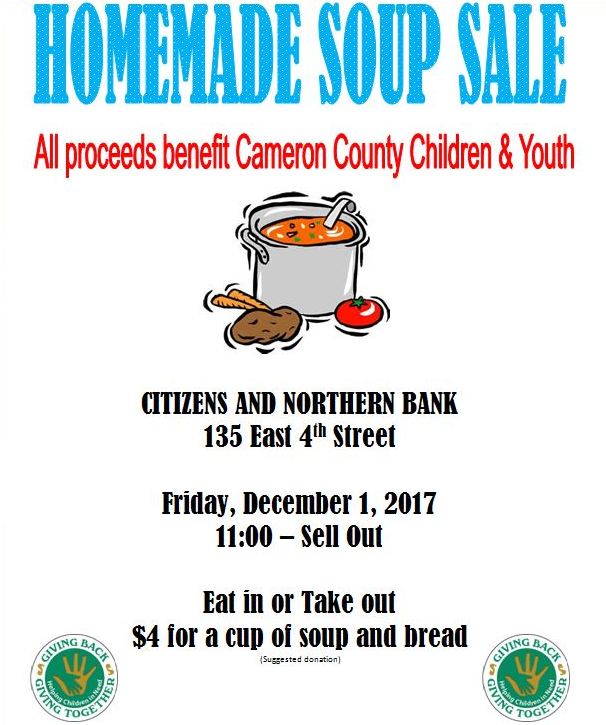 Cameron County PA News Homemade Soup Sale