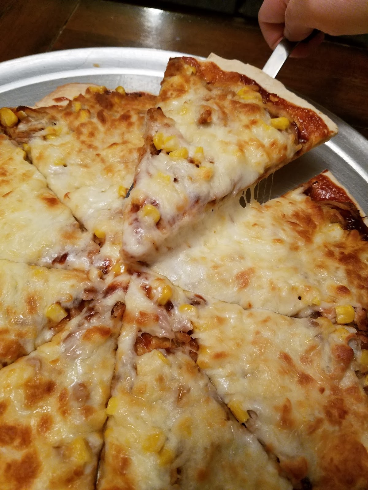 Corn, Beans, Pigs and Kids Slice of Iowa Pizza