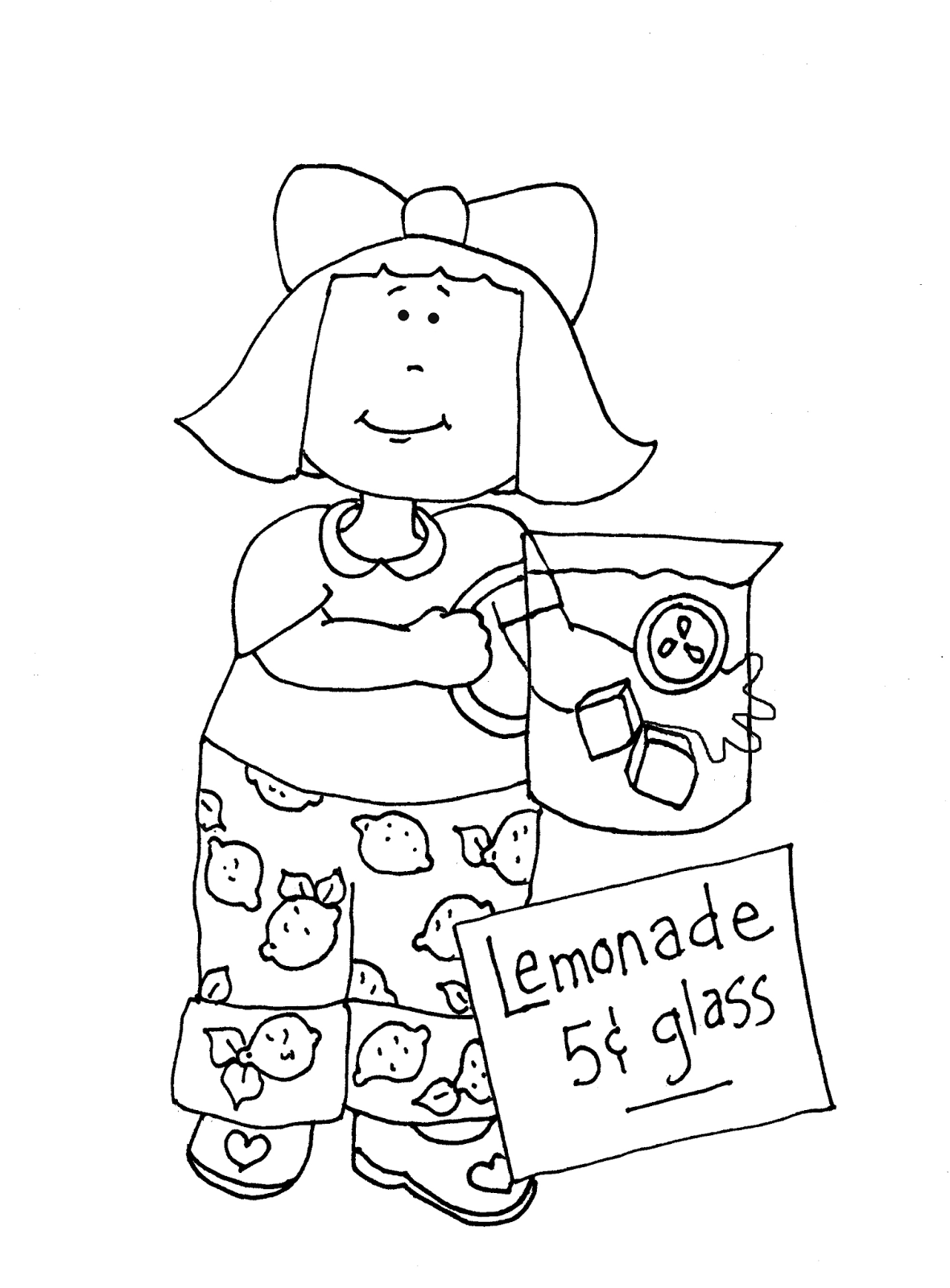 Cup Of Lemonade Coloring Coloring Pages