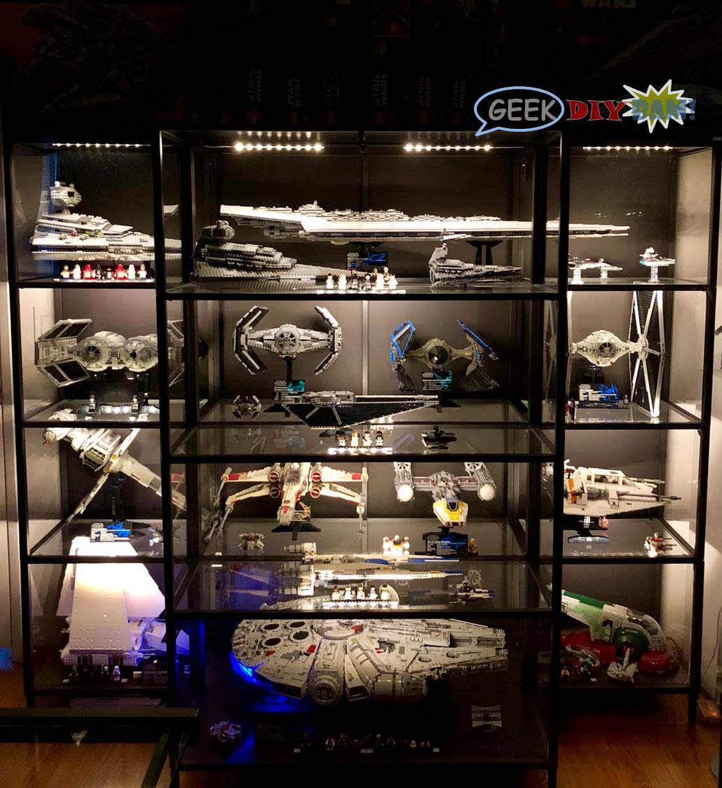 lego display wall shelves