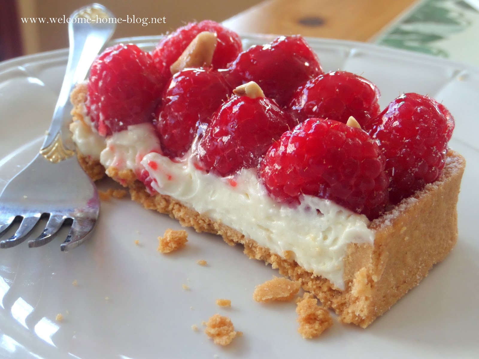 Welcome Home Blog: Cheesecake Tart with Fresh Raspberries