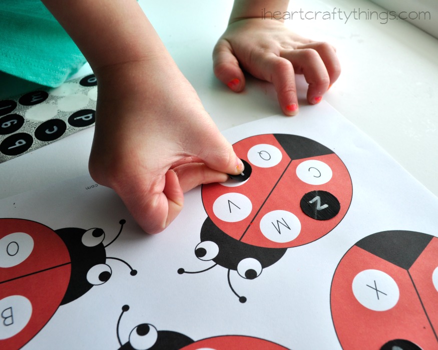 Ladybug Alphabet Match Activity with Free Printable  Ladybug Alphabet Match Activity with Free Printable