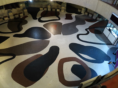 Suelo del aulario del Museo de Geología de Oviedo