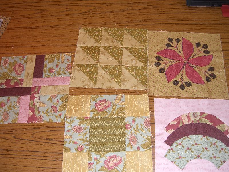 sashiko and other stitching Japanese Taupe Quilt Blocks as Block of