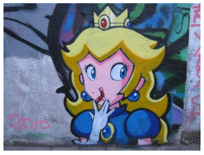 Beautiful Princess Graffiti Designs in the Wall