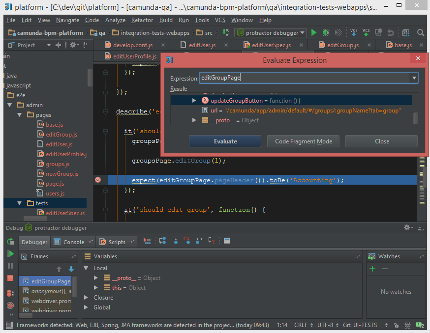 run and to debug tests directly in the IDE