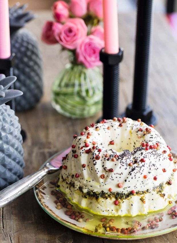 Delícias do DiaaDia TERRINE DE QUEIJO COM PESTO