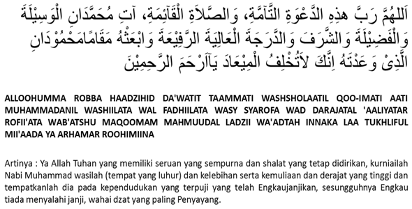 Doa Habis Adzan - Kata Kata Cinta