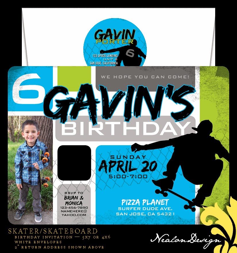 Nealon Design SKATER Birthday