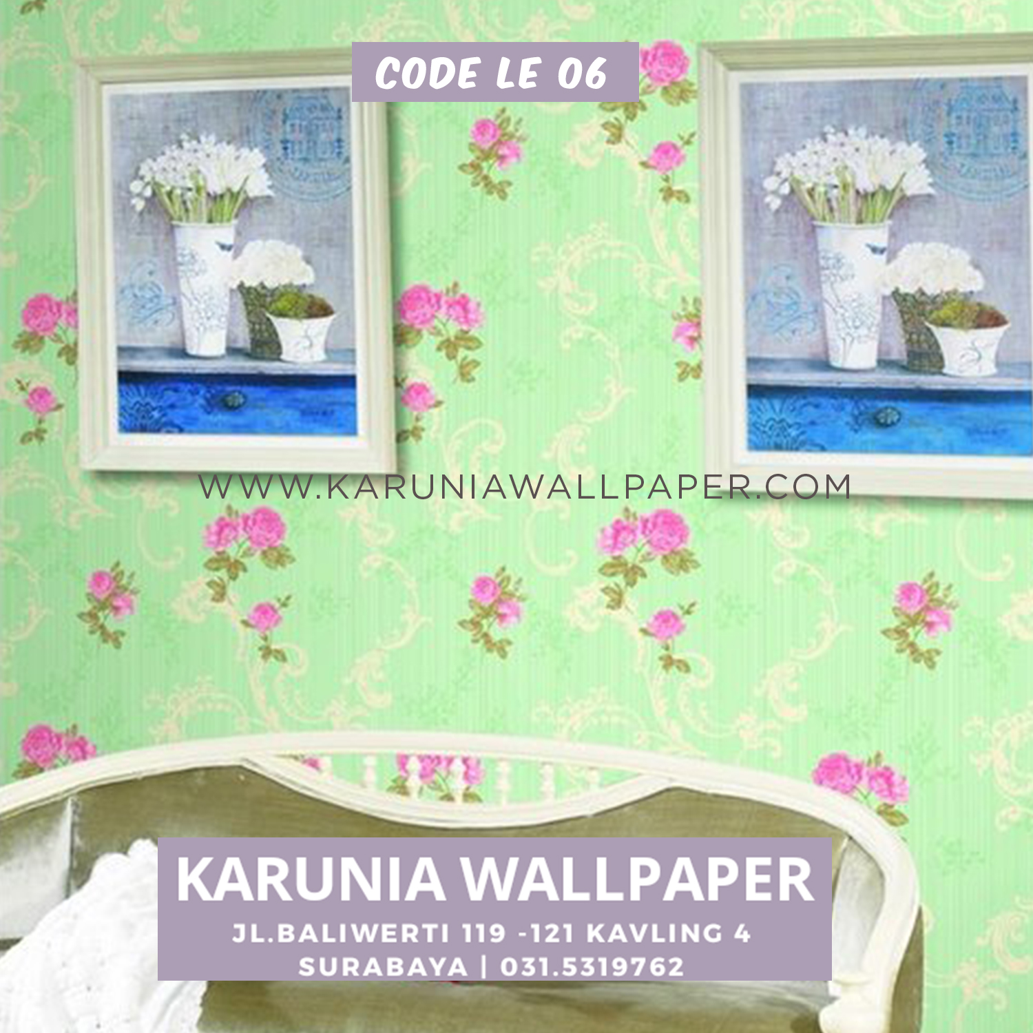 wallpaper dinding motif bunga