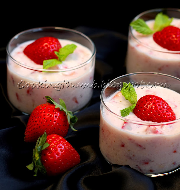 Strawberry Rice Pudding, Phirni