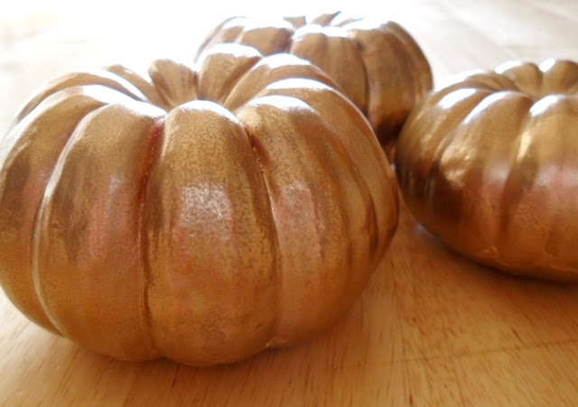 gold metallic pumpkins