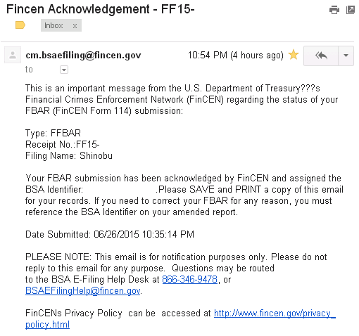 Shinobun Finance Fbar Fatca