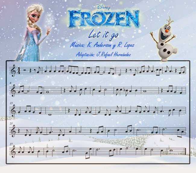 Mi música divertida: Partitura de Let it go