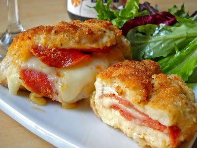 ShowMe Nan: Pepperoni &amp; Mozzarella Stuffed Chicken Breasts