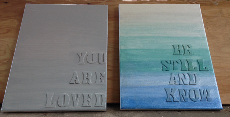 DIY canvas word art | A Hopeful Hood