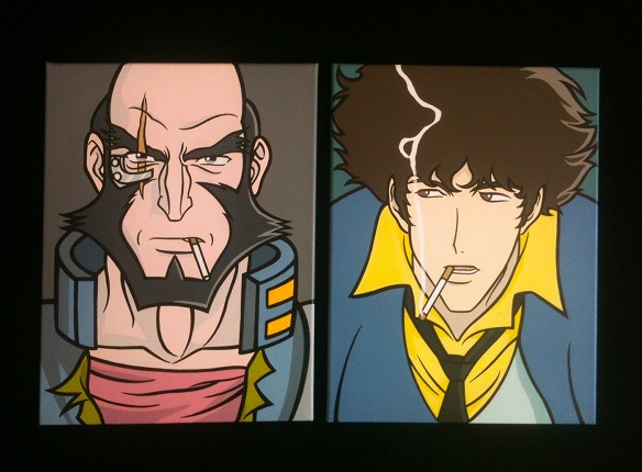 Jdtoonart Cartoon And Comic Pop Art Paintings Spike Spiegel And