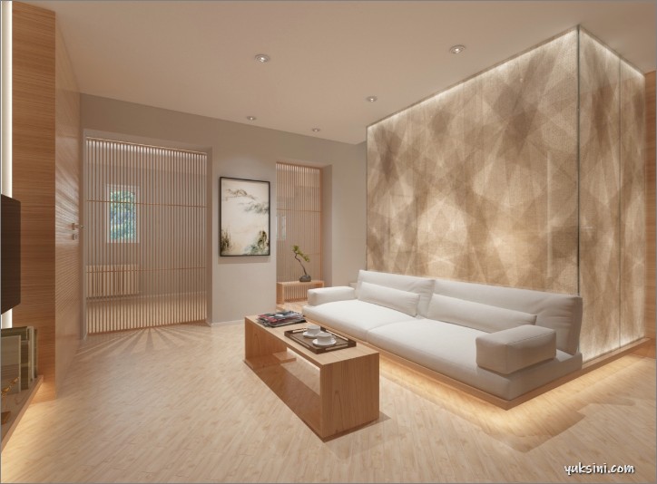 ruang tamu minimalis dengan lampu downlight LED panel ruang tamu minimalis dengan lampu downlight LED panel