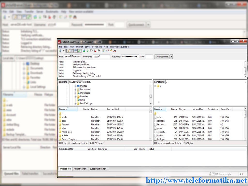 Cara Menggunakan Software FTP Client Filezilla - Erdin's Web