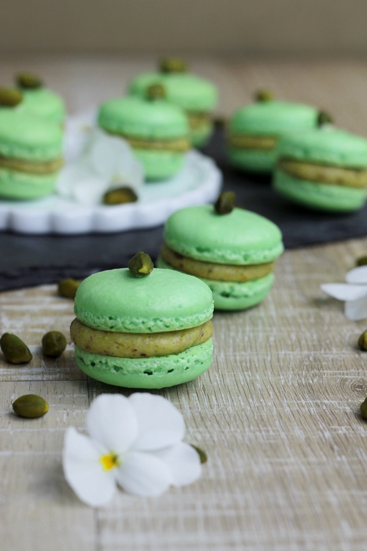 Pistazien-Macarons - Biskuitwerkstatt