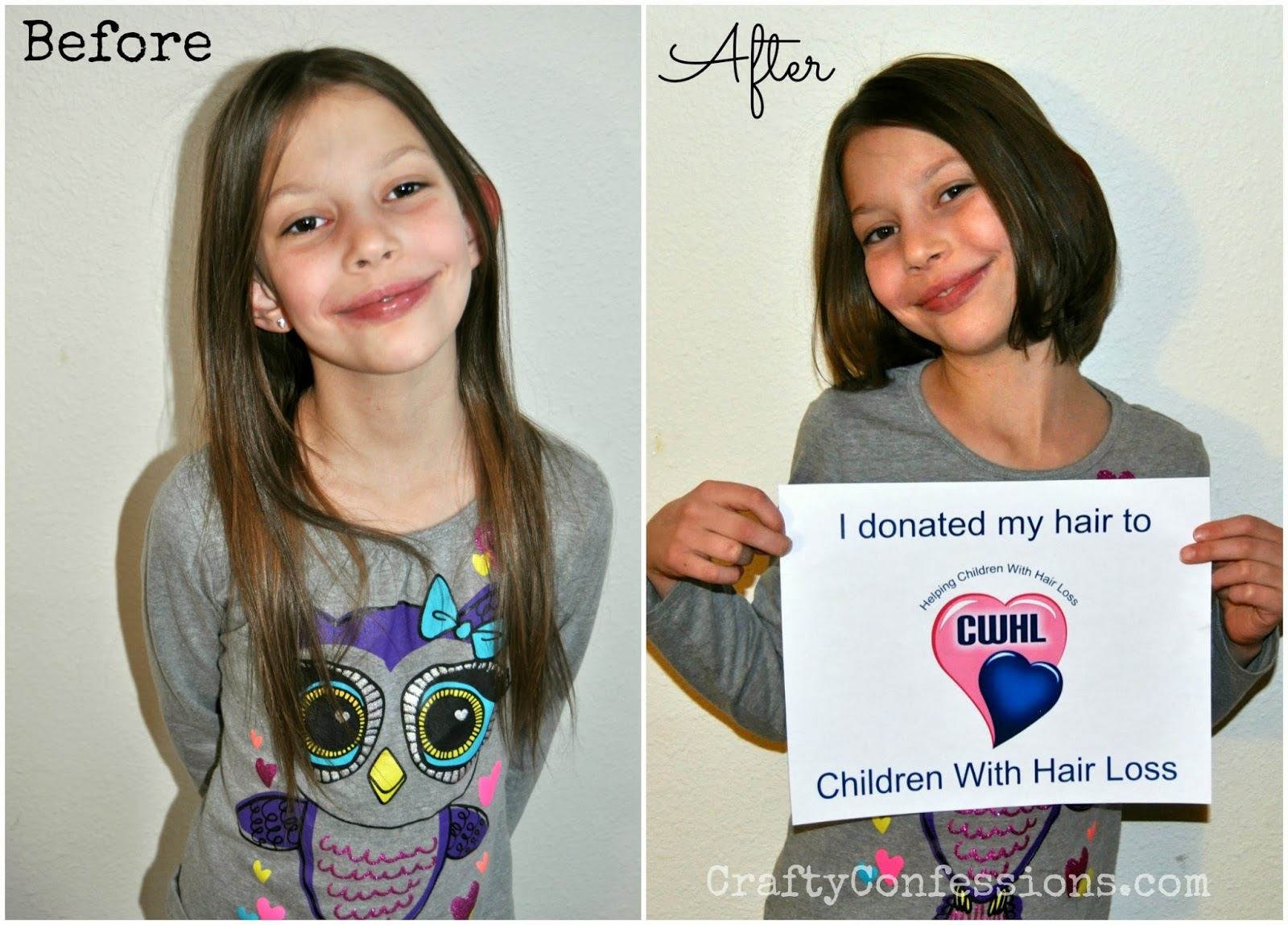 Crafty Confessions Donating Hair To Children With Hair Loss