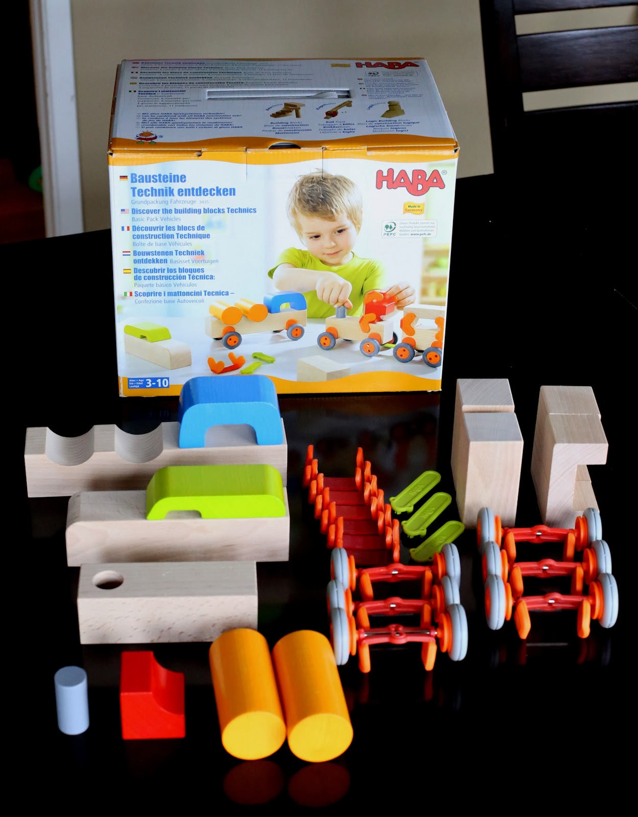 A review of HABA Technic Blocks, Building Blocks, Marble Run, and Optics