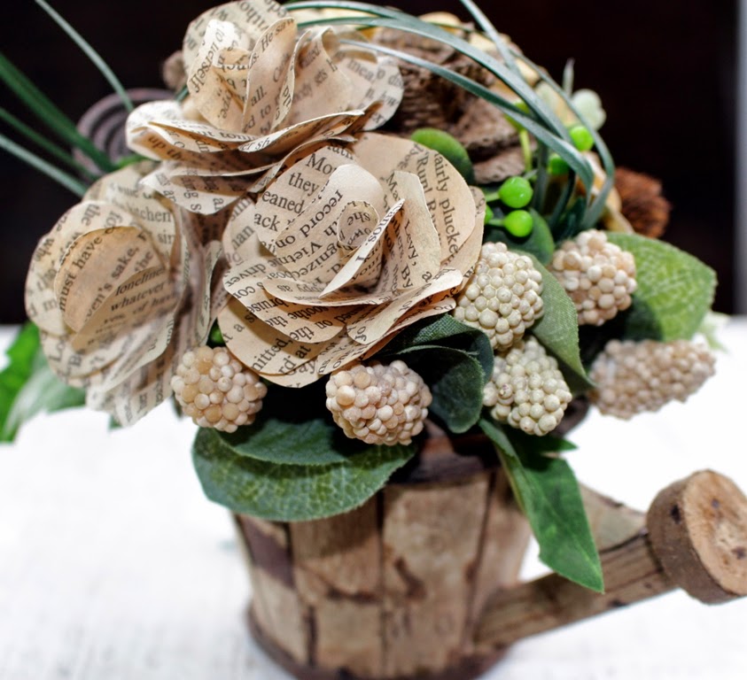 DIY How To Make a Paper Rose Using Vintage Book Pages Reduce. Reuse