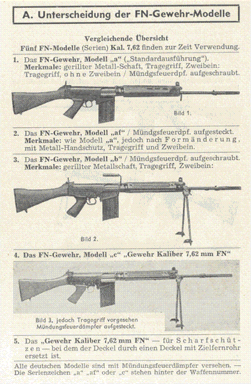 german original 1950´s instruction manual Bedienungsanleit FN FAL G1 BW BGS 