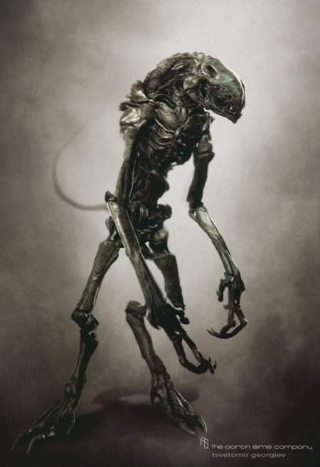 Tsvetomir Georgiev ilustrações artes conceituais e modelos 3D filmes Criatura alienígena