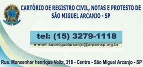 CARTÓRIO DE REGISTRO CIVIL - NOTAS E PROTESTO DE SÃO MIGUEL ARCANJO - SP