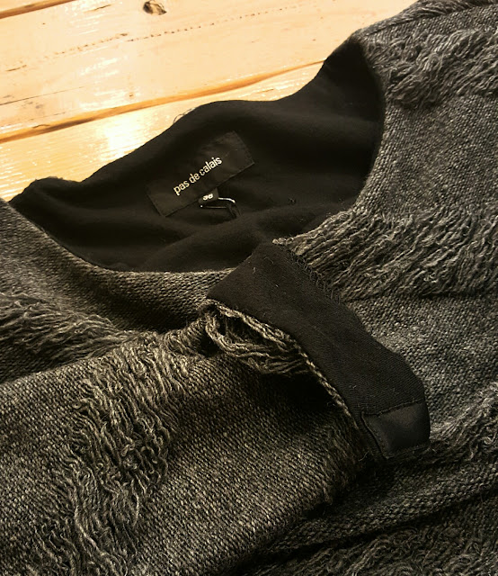 pas de calais【パドカレ】ウールフリンジワンピース pas de calais【パドカレ】ウールフリンジワンピース