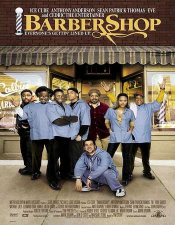 Poster Of Barbershop 2002 English 300MB HDTV 480p Free Download Watch Online Worldfree4u