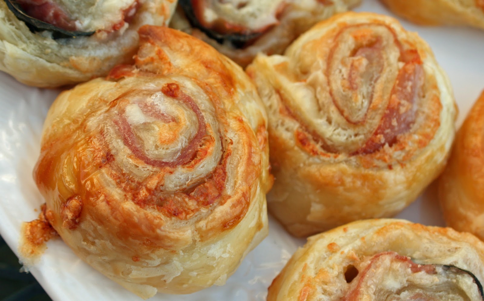 Prosciutto and Cheese Puff Pastry Pinwheels Recipe