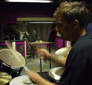 Steve Taylor-Bryant playing drums