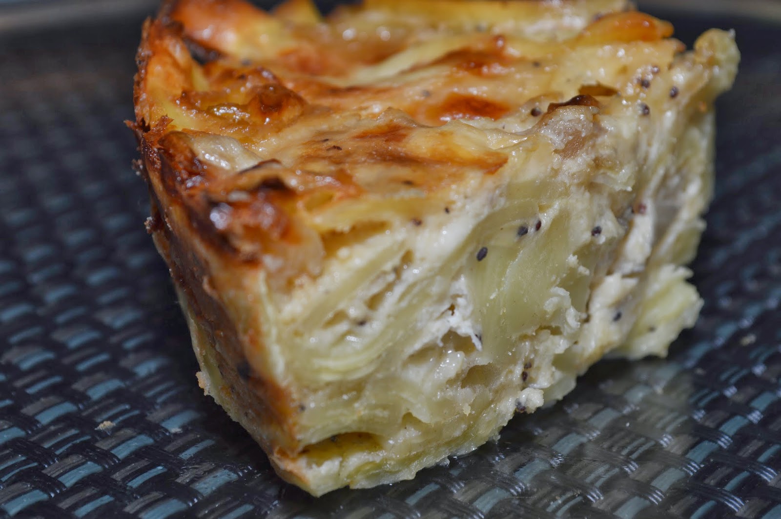 Savory Cheese and Caramelized Onion Noodle Kugel