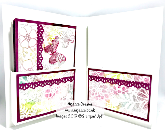 Book Style Card Gift Folder Nigezza Creates Stampin' Up! Delicately Detailed Laser Cut Paper