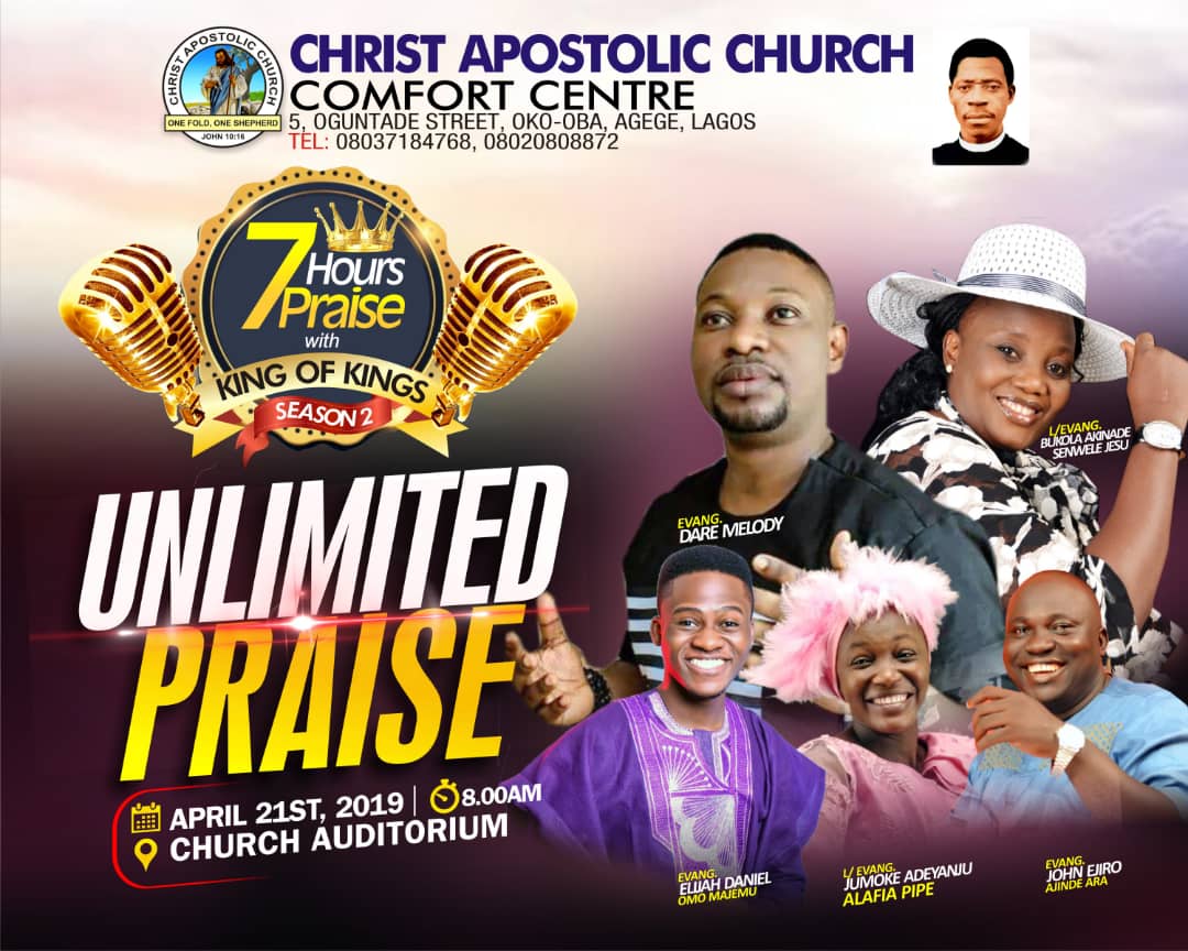 Dare Melody, Bukola Akinade to minister as CAC Comfort Centre holds