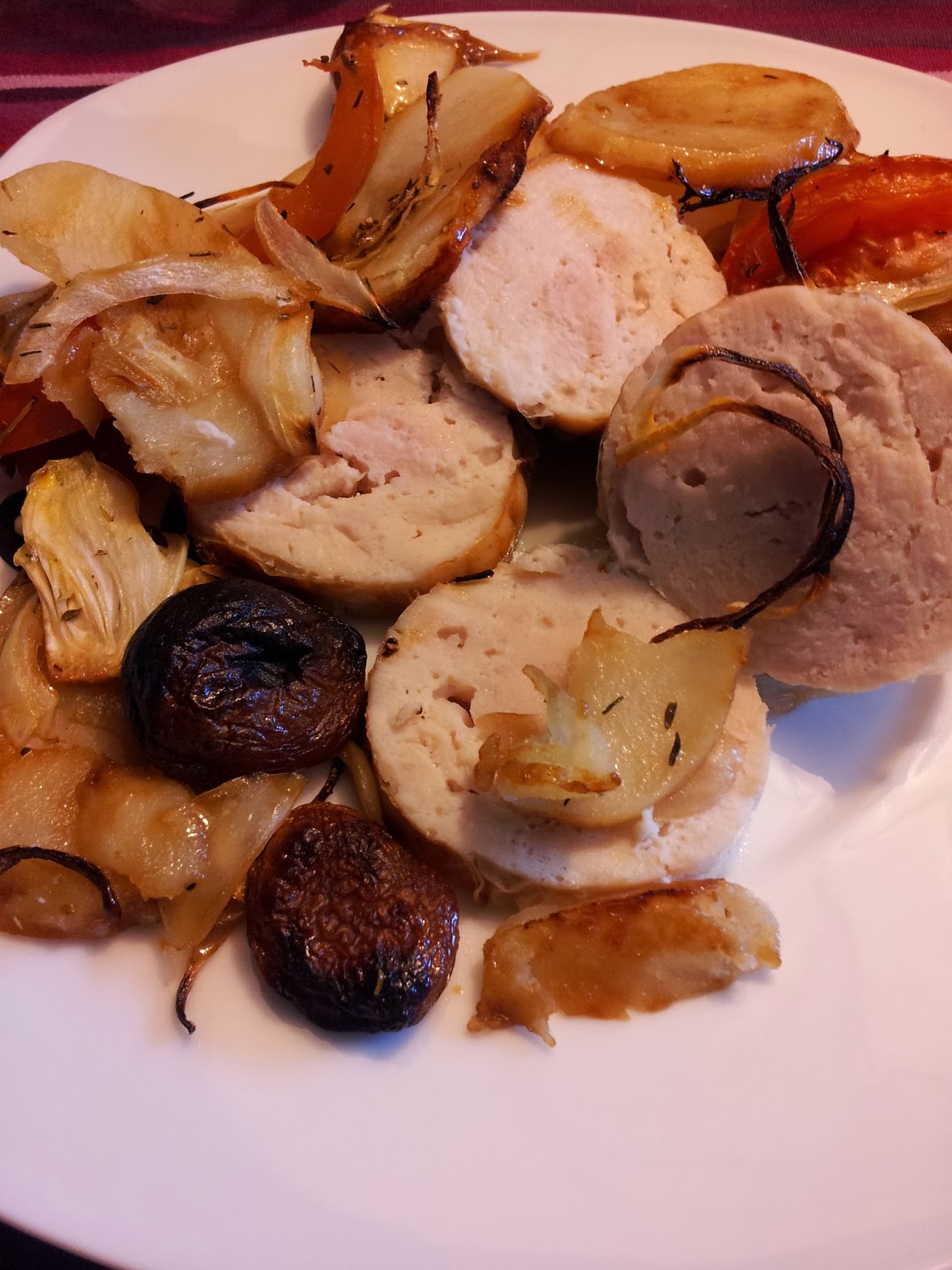 Roti de pollo al horno con patatas